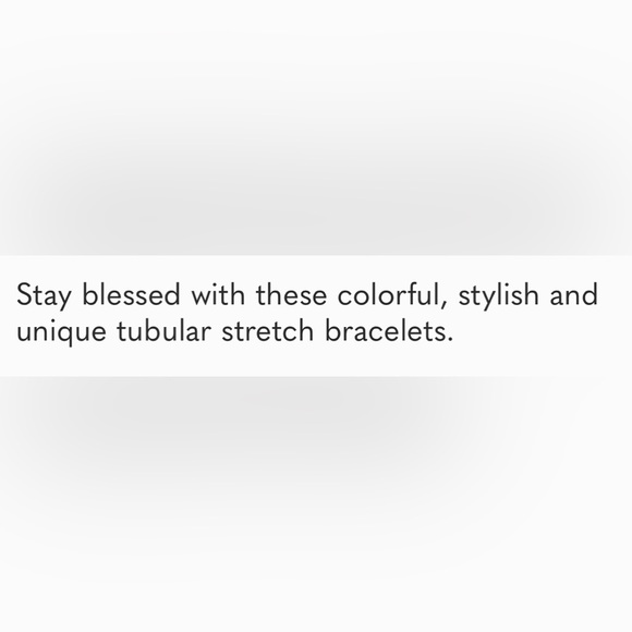 BLESSED Resin Tubular Stretch Bracelet - Picture 3 of 3